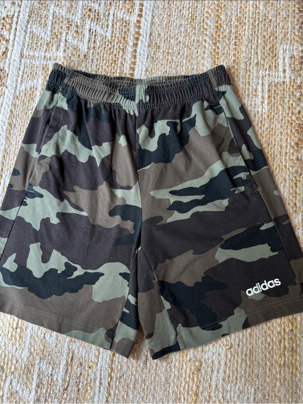 adidas Men’s Camo Athletic Shorts - Olive/Black